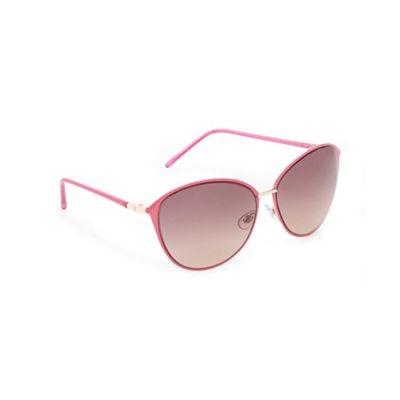 Floozie by Frost French Pink oversized cat eye sunglasses
